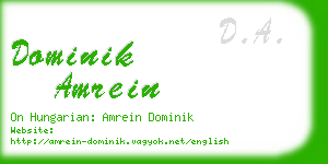 dominik amrein business card